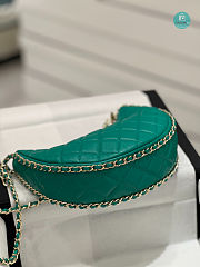 Chanel 23P Hobo Loop Bag Green Moon Bag Light Gold Hardware 15x20x6cm - 6