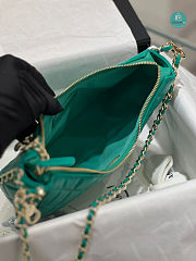 Chanel 23P Hobo Loop Bag Green Moon Bag Light Gold Hardware 15x20x6cm - 4