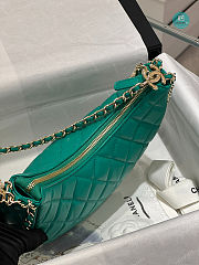 Chanel 23P Hobo Loop Bag Green Moon Bag Light Gold Hardware 15x20x6cm - 2