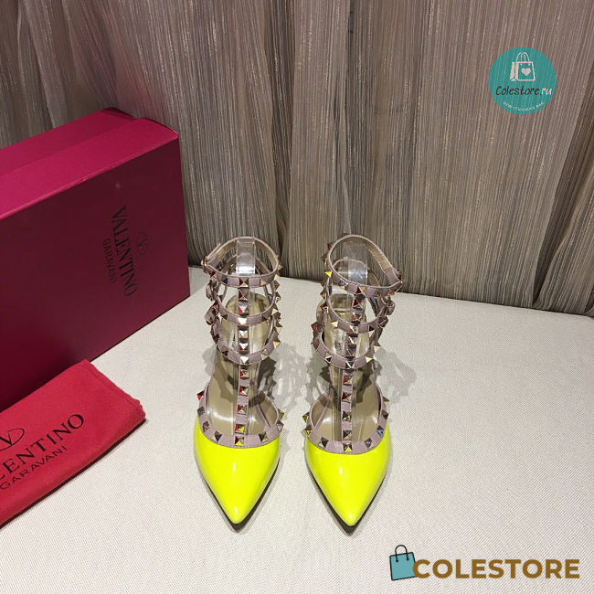 Valentino Garavani Yellow Rockstud Heels Size 35-41cm - 1