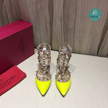 Valentino Garavani Yellow Rockstud Heels Size 35-41cm