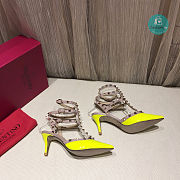 Valentino Garavani Yellow Rockstud Heels Size 35-41cm - 2