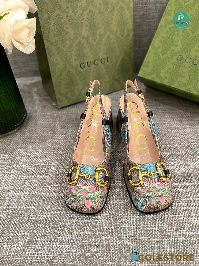 Gucci Tiger Women's Mid-heel Slingback Size 35-41cm - 1