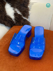 Gucci Slide  Blue Sandal With Gucci Logo Size 35-41cm - 3