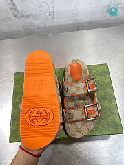 Gucci Slide Orange Sandal With Straps Size 35-40cm - 6