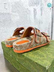  Gucci Slide Orange Sandal With Straps Size 35-40cm - 5