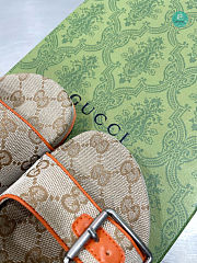  Gucci Slide Orange Sandal With Straps Size 35-40cm - 2