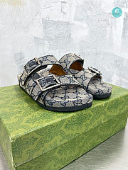  Gucci Slide Blue Sandal With Straps Size 35-40cm - 6