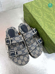  Gucci Slide Blue Sandal With Straps Size 35-40cm - 4