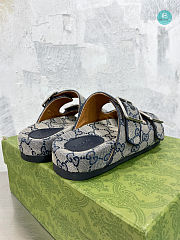  Gucci Slide Blue Sandal With Straps Size 35-40cm - 3