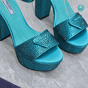 Prada Crystal Sandals Size 35-42cm. Height 13.5cm - 2