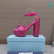 Prada Crystal Sandals Pink Size 35-42cm. Height 13.5cm - 5