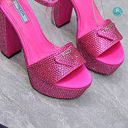 Prada Crystal Sandals Pink Size 35-42cm. Height 13.5cm - 4