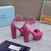 Prada Crystal Sandals Pink Size 35-42cm. Height 13.5cm - 3