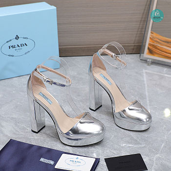 Prada High Heels Pumps Silver Height 13.5cm