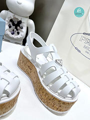 Prada Platform Sandals White 5cm - 2