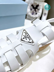 Prada Platform Sandals White 5cm - 3
