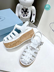 Prada Platform Sandals White 5cm - 4