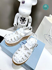Prada Platform Sandals White 5cm - 5