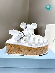 Prada Platform Sandals White 5cm - 6