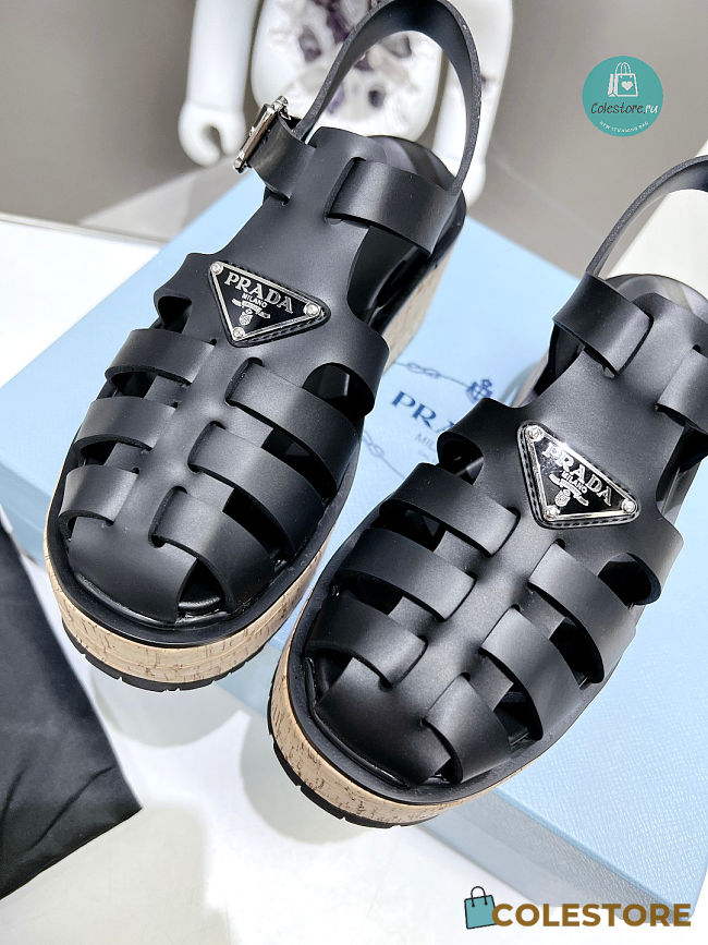 Prada Platform Sandals Black 5cm - 1