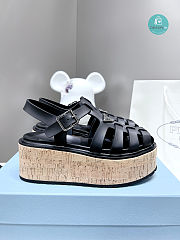 Prada Platform Sandals Black 5cm - 3