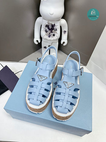 Prada Platform Sandals Blue 5cm