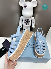 Prada Platform Sandals Blue 5cm - 5