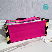 Dior Pink Book Tote Bag De Jouy Embroidery Size 36x28x17cm - 5