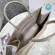 Dior Book Tote in Multi Color Stripes Size 41.5x32x16cm - 5