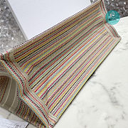 Dior Book Tote in Multi Color Stripes Size 41.5x32x16cm - 4