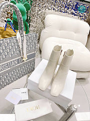 Dior White Rhodes Heeled Ankle Boot Size 35-41cm - 1