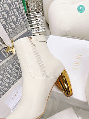 Dior White Rhodes Heeled Ankle Boot Size 35-41cm - 6
