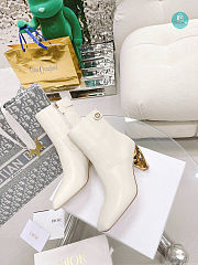 Dior White Rhodes Heeled Ankle Boot Size 35-41cm - 4
