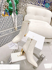 Dior White Rhodes Heeled Ankle Boot Size 35-41cm - 5