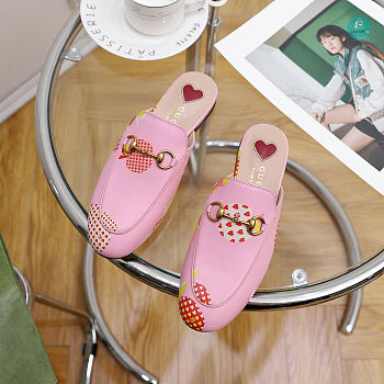 Gucci Women Heart Leather Slipper Size 35-41cm