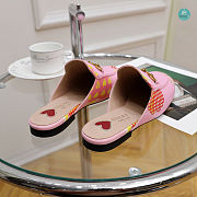 Gucci Women Heart Leather Slipper Size 35-41cm - 6