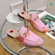 Gucci Women Heart Leather Slipper Size 35-41cm - 4