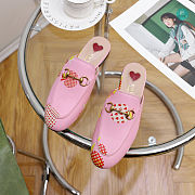 Gucci Women Heart Leather Slipper Size 35-41cm - 3