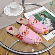 Gucci Women Heart Leather Slipper Size 35-41cm - 2
