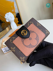 Louis Vuiiton Juliette Wallet Flower Pink M69433 Size 13.5x11x3cm - 1