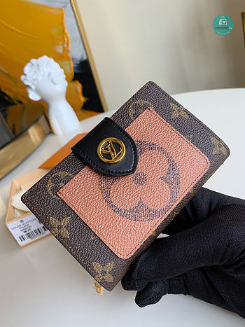 Louis Vuiiton Juliette Wallet Flower Pink M69433 Size 13.5x11x3cm