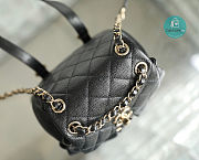 Chanel Backpack Grained Shiny Calfskin & Gold-Tone Metal Black 20cm - 4