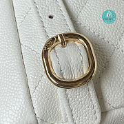 Chanel Backpack Grained Shiny Calfskin & Gold-Tone Metal White 20cm - 6