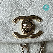 Chanel Backpack Grained Shiny Calfskin & Gold-Tone Metal White 20cm - 5