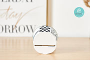 Chanel HELMET MINAUDIERE Resin, Diamanté & Silver-Tone Metal White & Black Size 10×9×11 cm - 6
