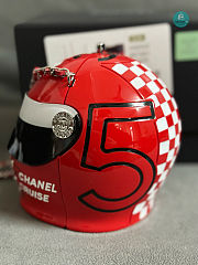 Chanel HELMET MINAUDIERE Resin, Diamanté & Silver-Tone Metal Red Size 10×9×11 cm - 2