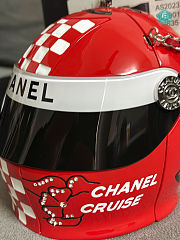 Chanel HELMET MINAUDIERE Resin, Diamanté & Silver-Tone Metal Red Size 10×9×11 cm - 3