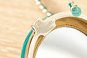 Chanel Clutch With Chain Lambskin, enamel & gold-tone metal Green/White - 4