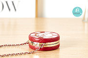 Chanel Clutch With Chain Lambskin, enamel & gold-tone metal Red/White - 5